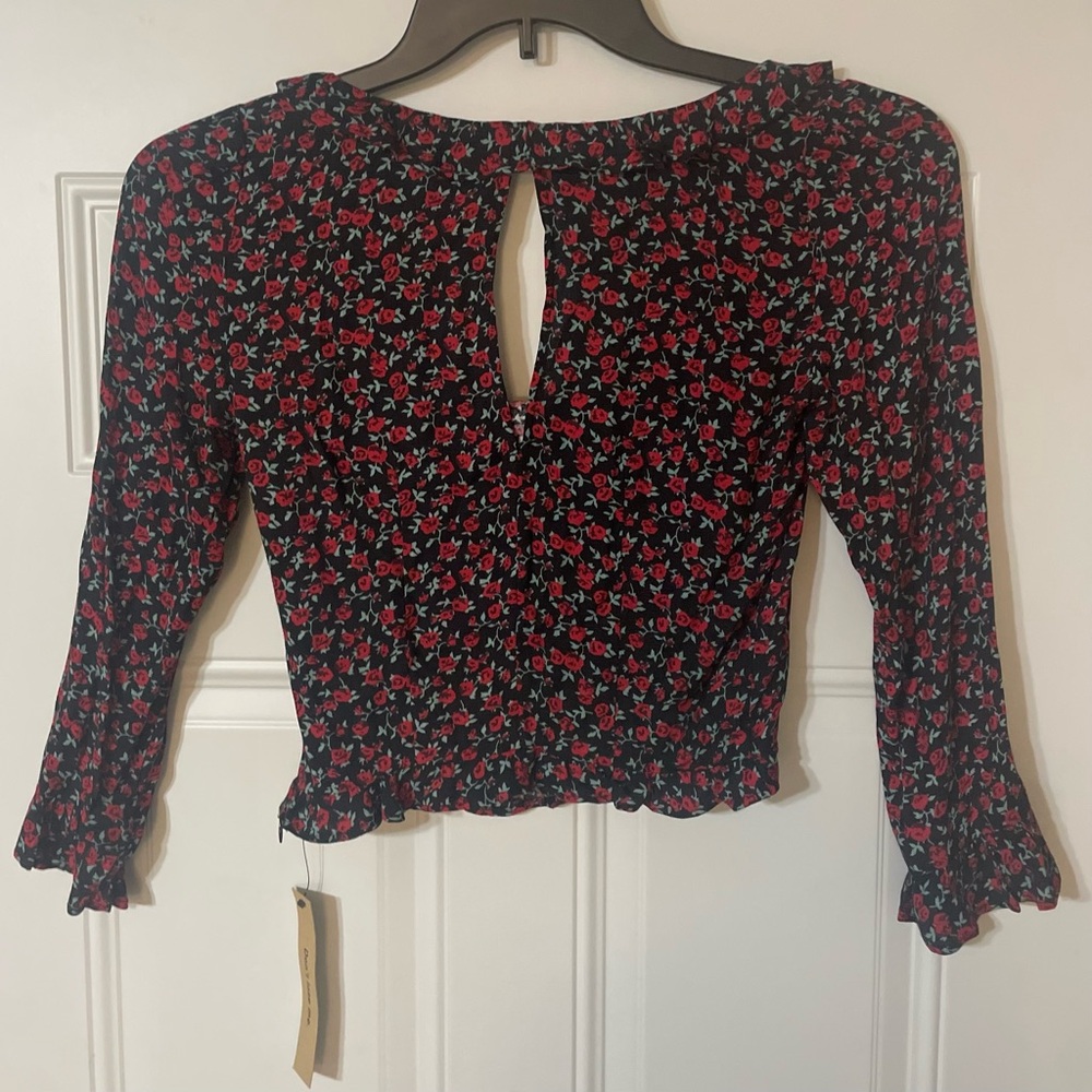 Reformation Barb Top in Mable Size 2 Floral Cropped Cottagecore Dark Academia - Picture 12 of 14